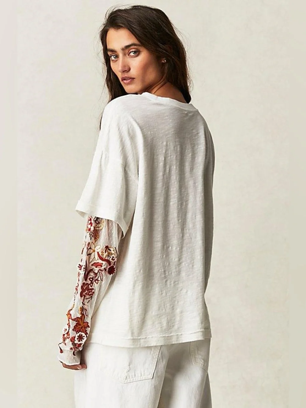 NWT! FP Free People Gardner Tee Sz Large